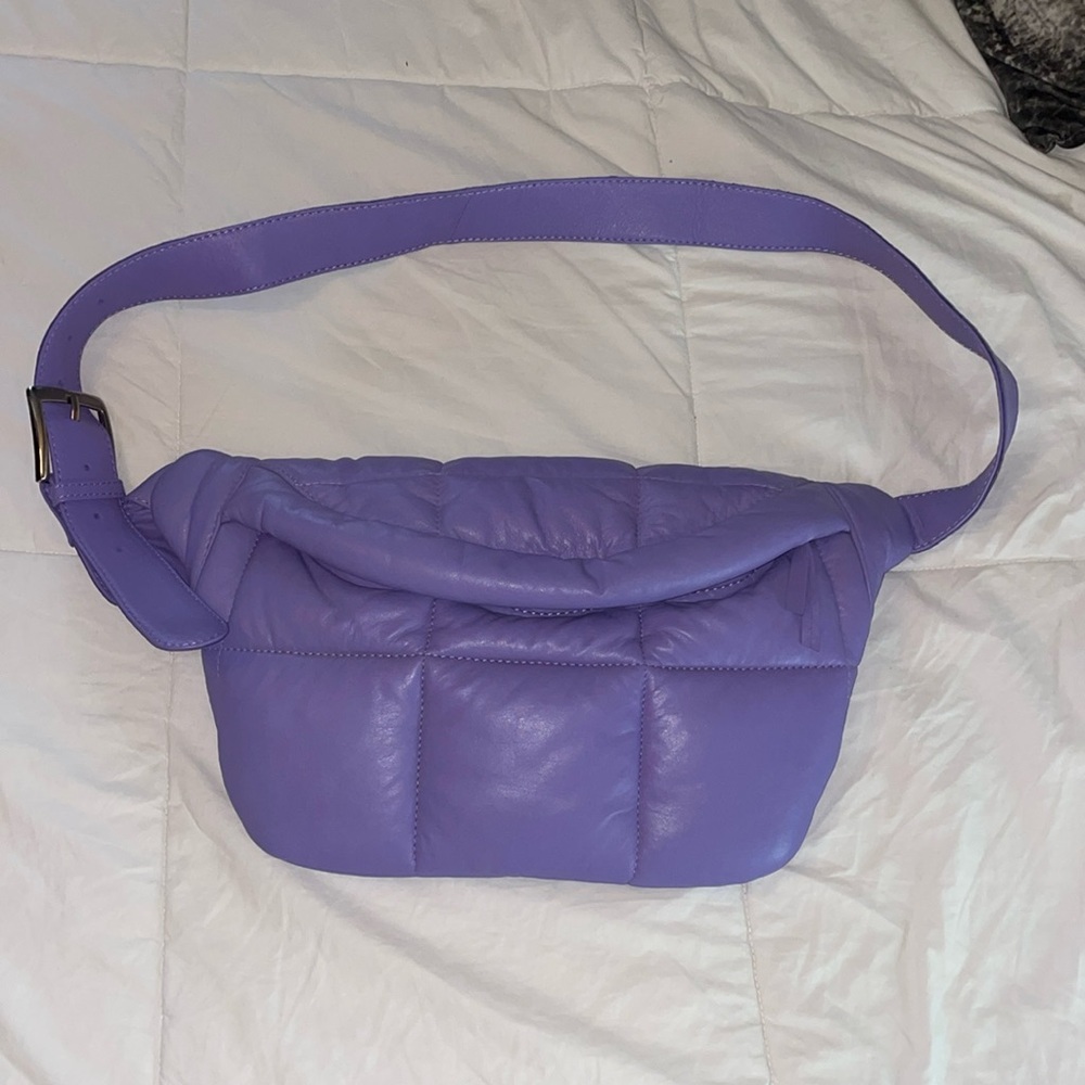 STYLISM Sheepskin Oversized Puffy Quilted Sling Bag